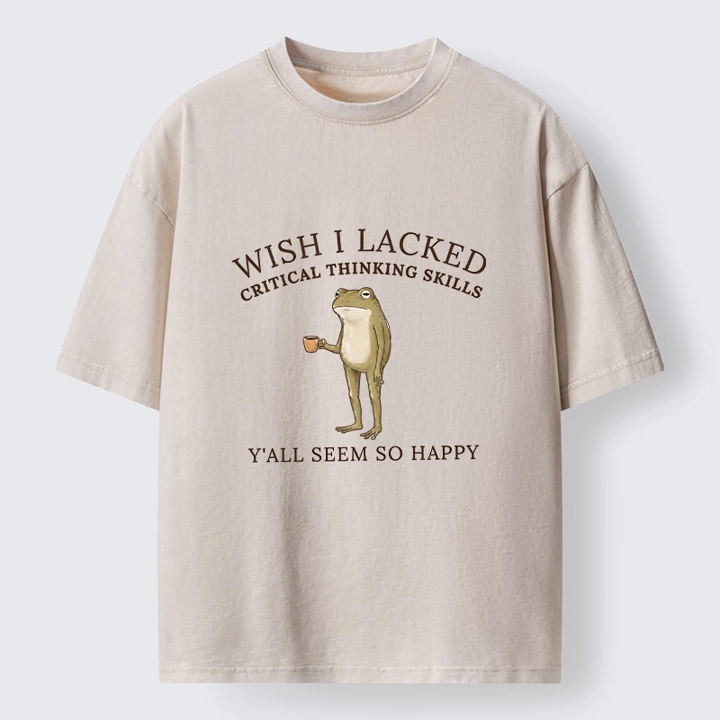 Tokyo-Tiger Wise Frog Life Meme Washed T-Shirt