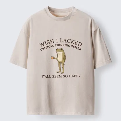 Tokyo-Tiger Wise Frog Life Meme Washed T-Shirt