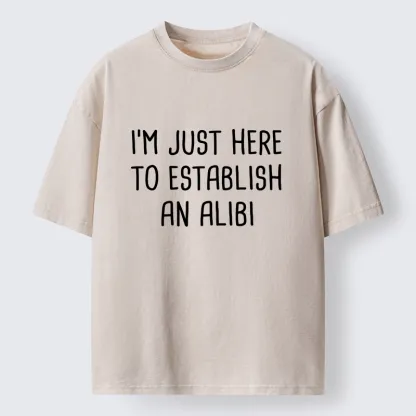 Tokyo-Tiger Funny Alibi Meme Washed T-Shirt