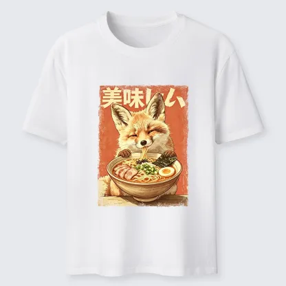Tokyo-Tiger Ramen Loving Fox Art Classic T-Shirt