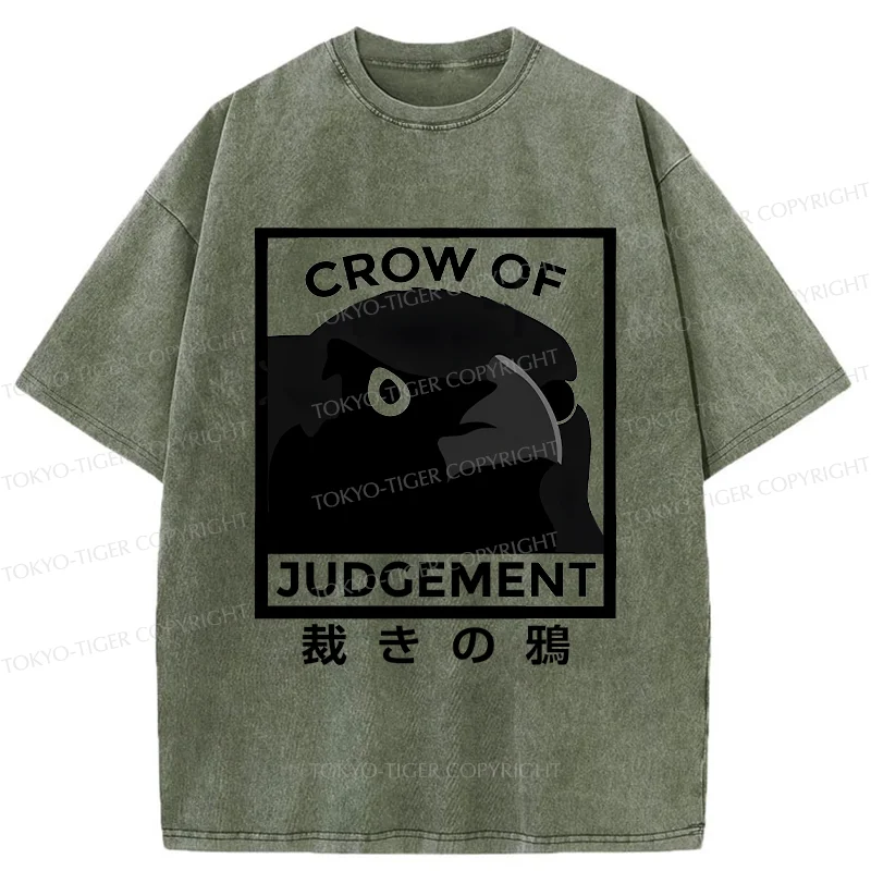 Tokyo-Tiger Raven Of Judgement Washed T-Shirt