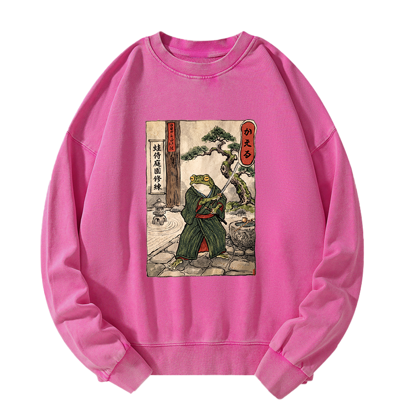 Tokyo-Tiger Samurai Frog Training Washed Sweatshirt