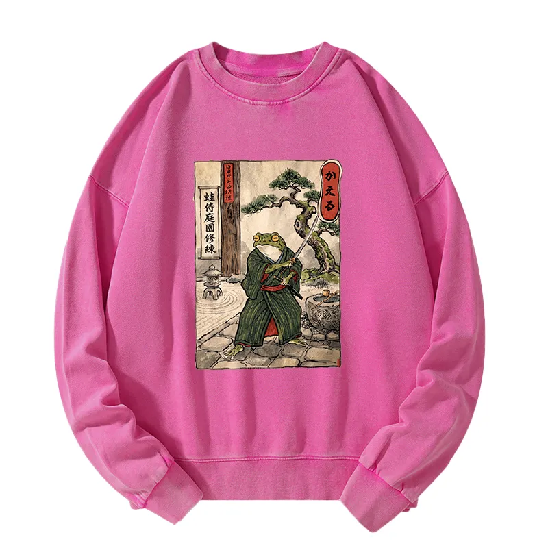 Tokyo-Tiger Samurai Frog Training Washed Sweatshirt