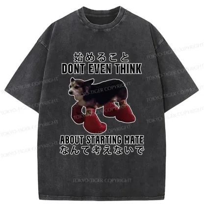 Tokyo-Tiger Funny Violent Boxer Washed T-Shirt