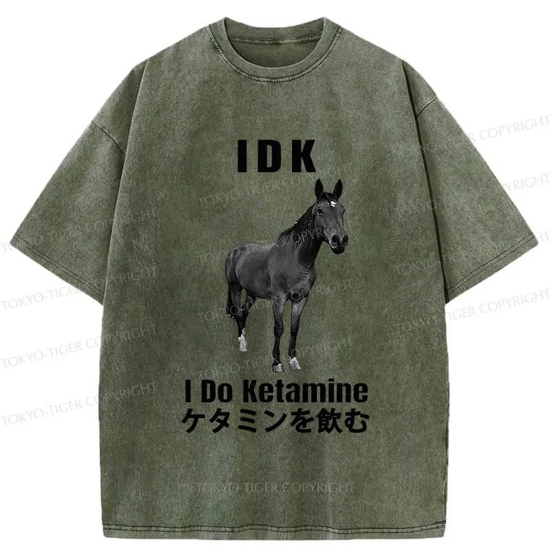 Tokyo-Tiger IDK I Do Ketamine Washed T-Shirt