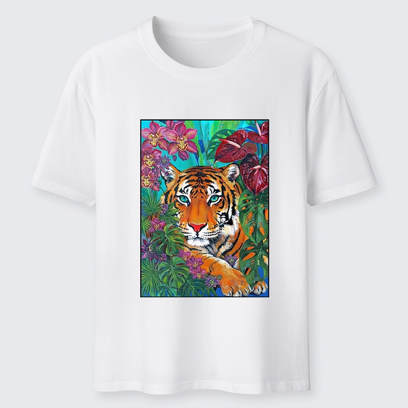 Tokyo-Tiger Floral Tiger Portrait Classic T-Shirt