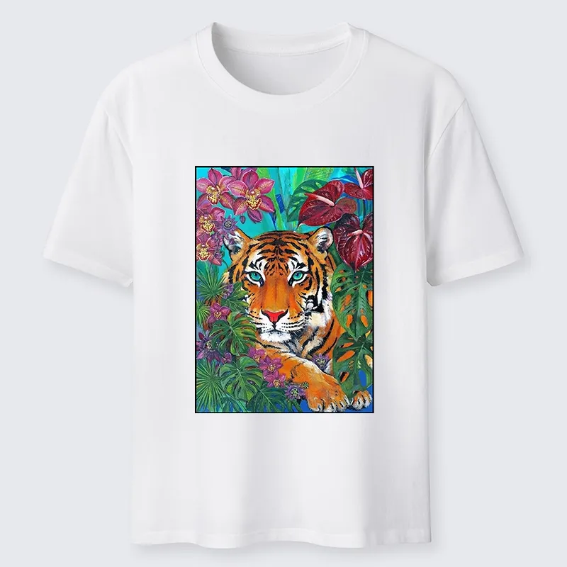 Tokyo-Tiger Floral Tiger Portrait Classic T-Shirt