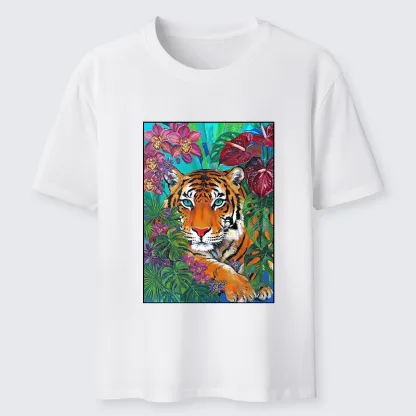 Tokyo-Tiger Floral Tiger Portrait Classic T-Shirt