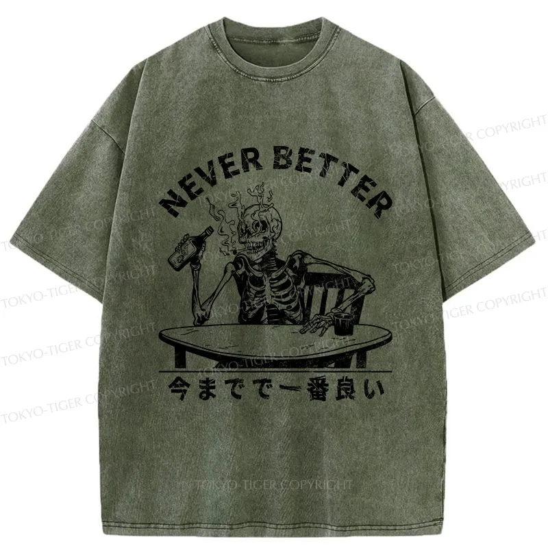 Tokyo-Tiger Never Better Japanese Washed T-Shirt