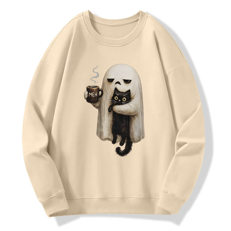 Tokyo-Tiger Ghost Cat Coffee Mood Classic Sweatshirt