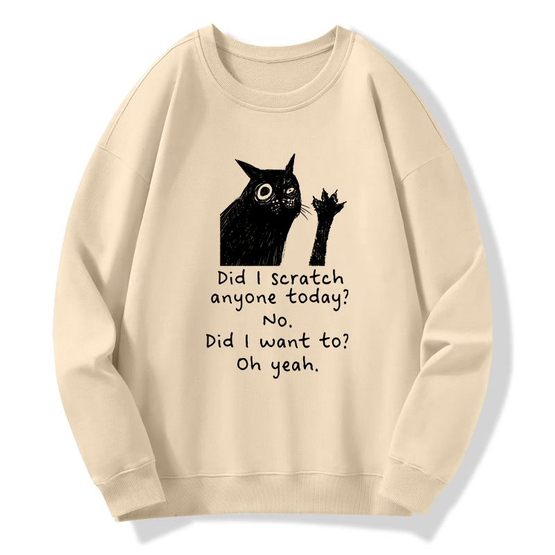 Tokyo-Tiger Black Cat Scratches People Classic Sweatshirt