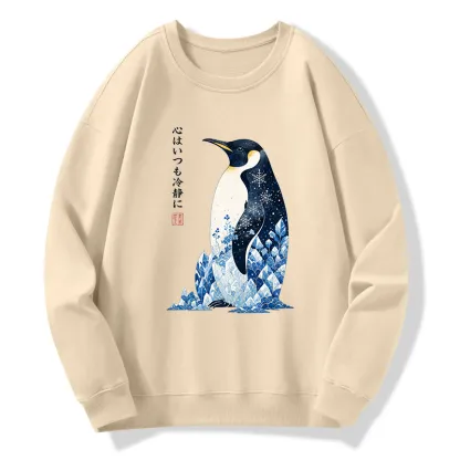 Tokyo-Tiger Keep Calm Penguin Classic Sweatshirt