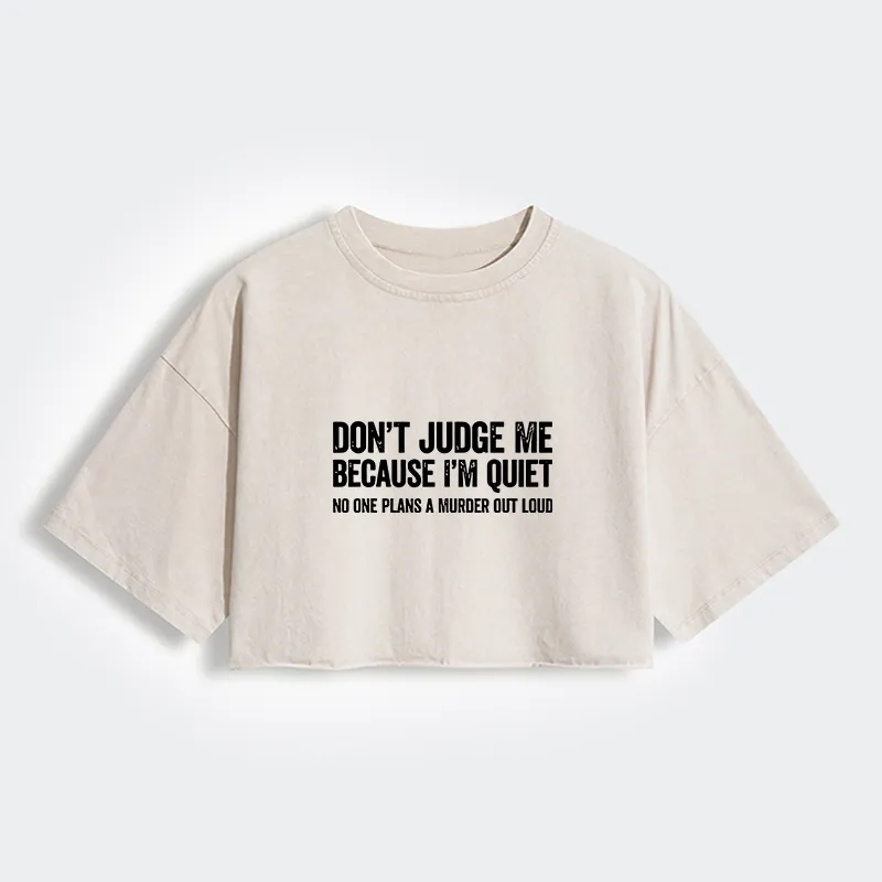 Tokyo-Tiger Sarcastic Funny Quote Women's Washed Crop T-Shirt