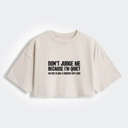 Tokyo-Tiger Sarcastic Funny Quote Women's Washed Crop T-Shirt