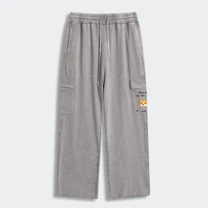 Tokyo-Tiger Funny Short Dog Joke Washed Utility Sweatpants