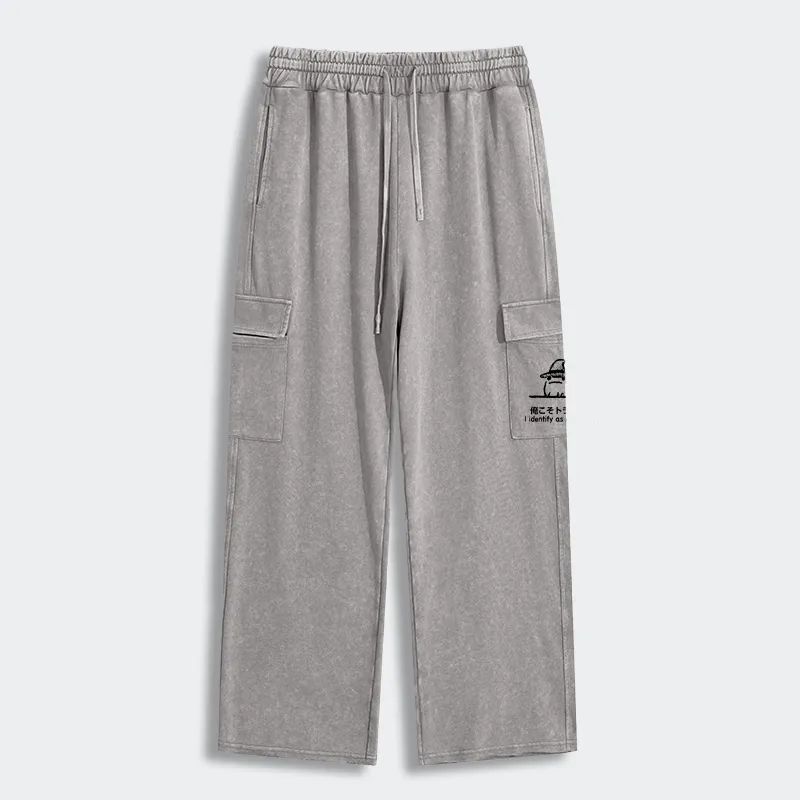Tokyo-Tiger Mischief Magic Dude Washed Utility Sweatpants