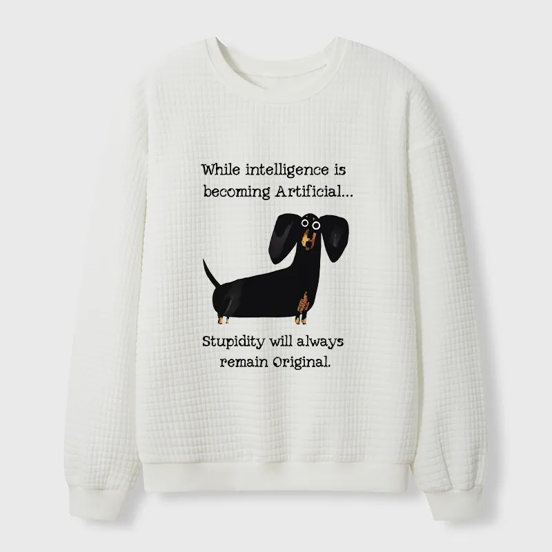 Tokyo-Tiger Dachshund Real Humor Funny Meme Waffle Sweatshirt Sale