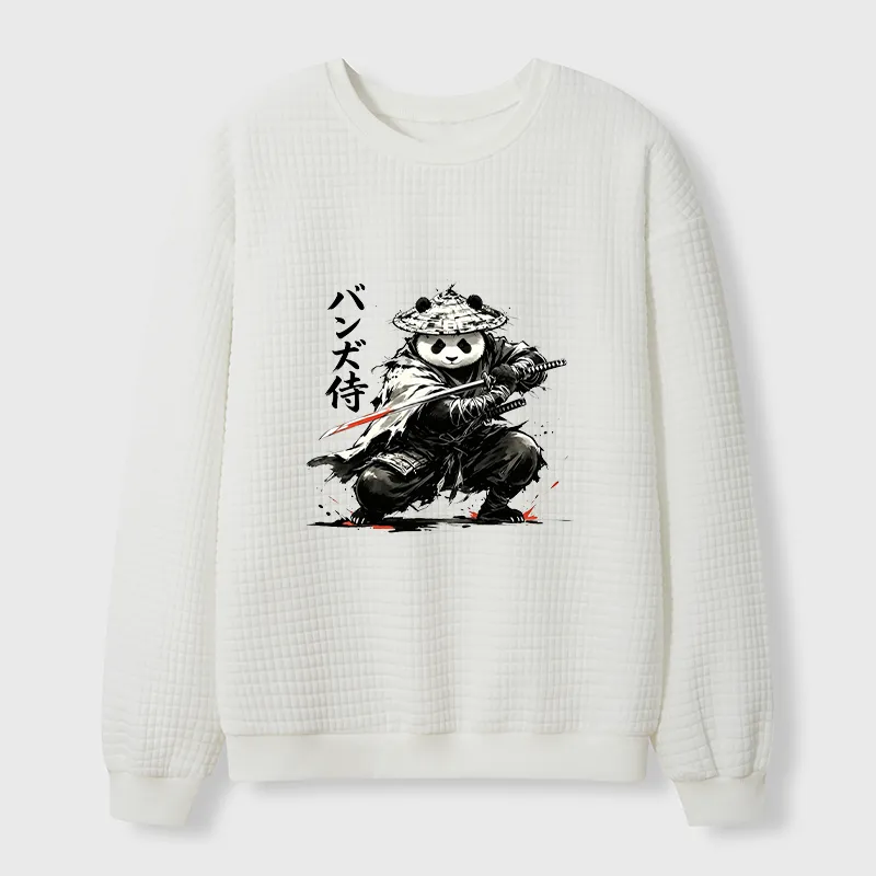 Tokyo-Tiger Panda Samurai Warrior Waffle Sweatshirt Sale