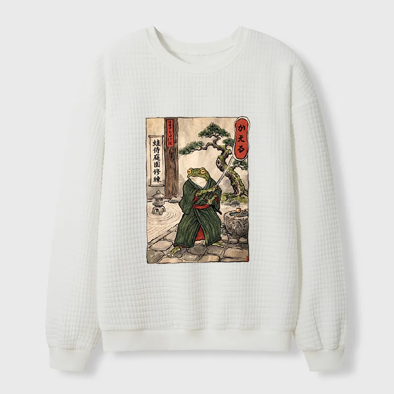 Tokyo-Tiger Samurai Frog Training Waffle Sweatshirt