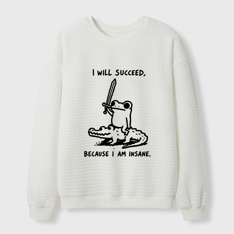 Tokyo-Tiger Warrior Frog Funny Meme Waffle Sweatshirt