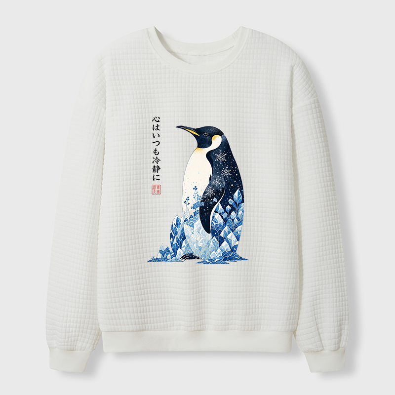 Tokyo-Tiger Keep Calm Penguin Waffle Sweatshirt