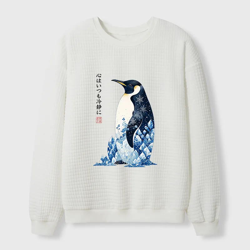 Tokyo-Tiger Keep Calm Penguin Waffle Sweatshirt Sale