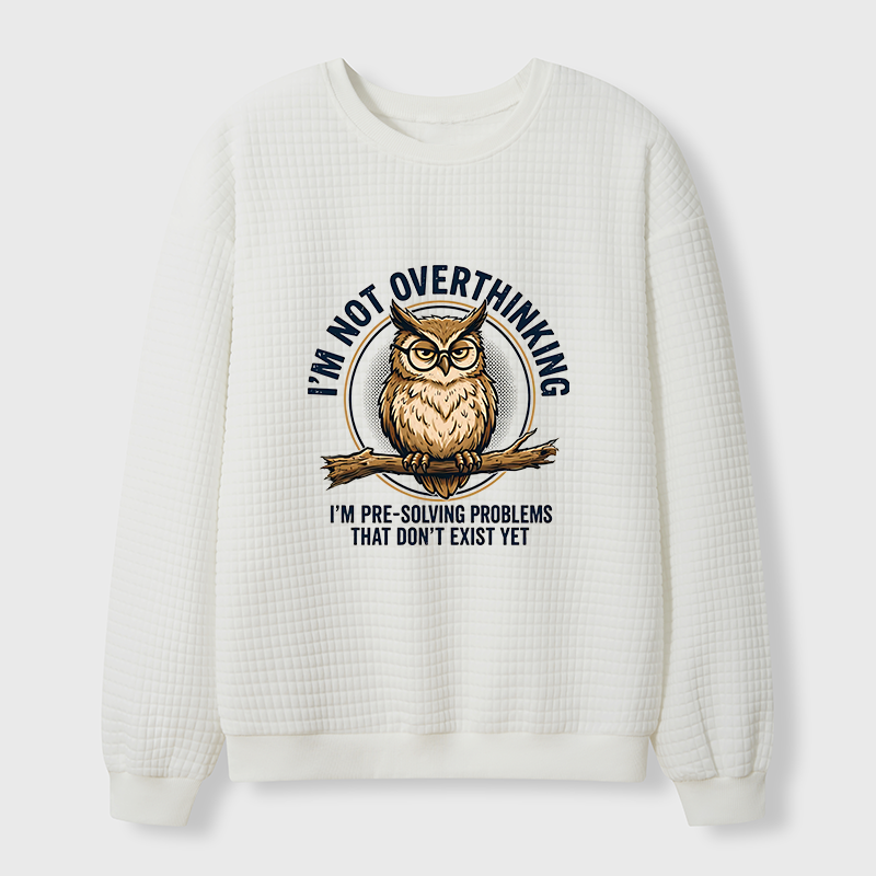 Tokyo-Tiger Overthink Master Owl Waffle Sweatshirt