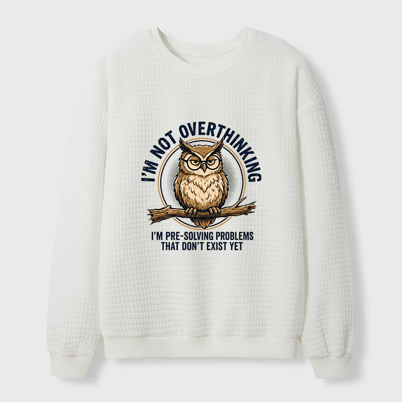 Tokyo-Tiger Overthink Master Owl Waffle Sweatshirt Sale