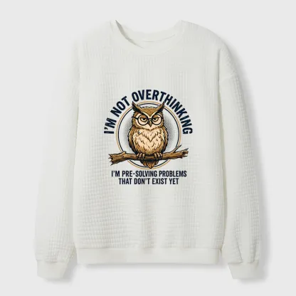 Tokyo-Tiger Overthink Master Owl Waffle Sweatshirt