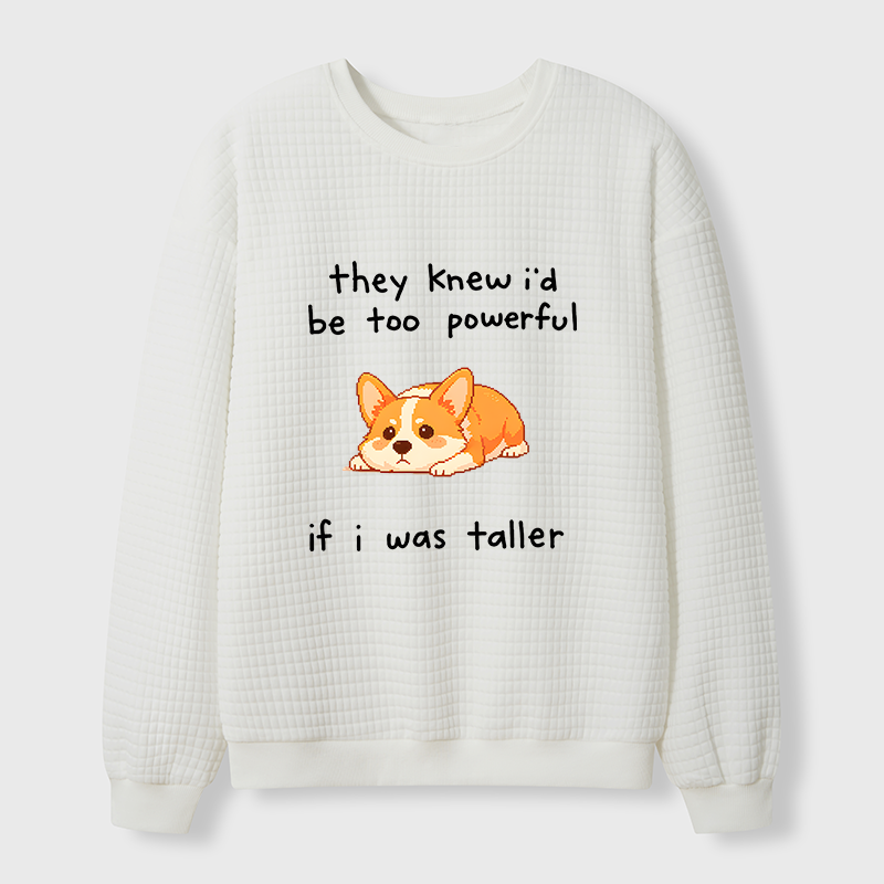 Tokyo-Tiger Funny Short Dog Joke Waffle Sweatshirt