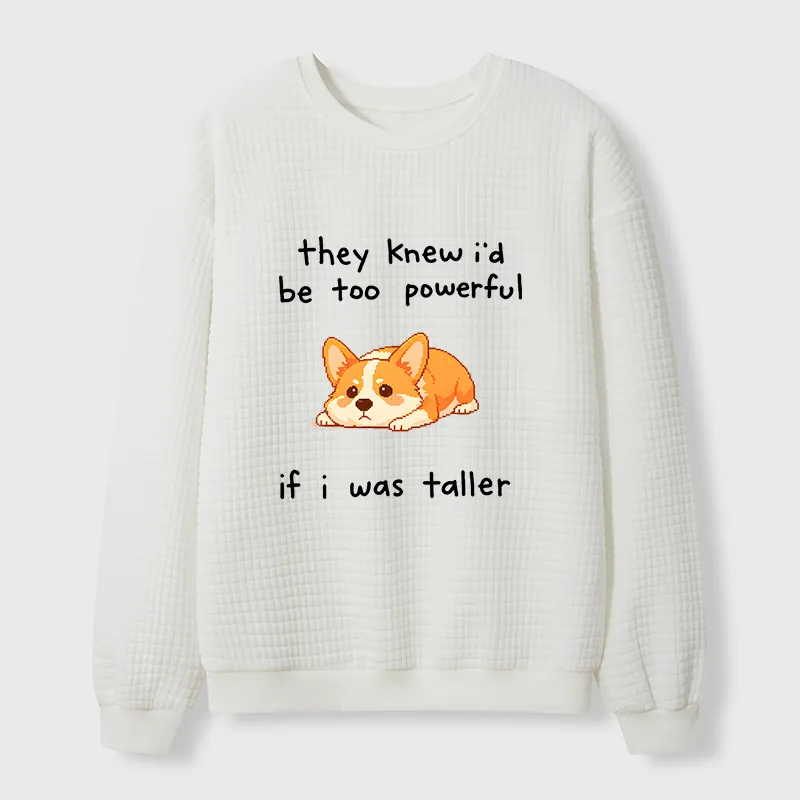 Tokyo-Tiger Funny Short Dog Joke Waffle Sweatshirt