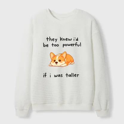 Tokyo-Tiger Funny Short Dog Joke Waffle Sweatshirt