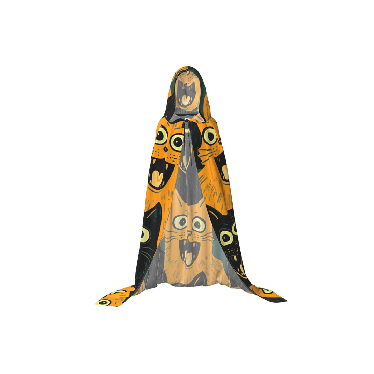 Tokyo-Tiger Yellow Cat And Black Cat Holiday Cloak