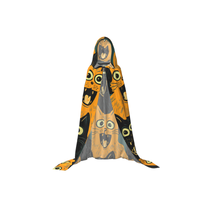 Tokyo-Tiger Yellow Cat And Black Cat Holiday Cloak