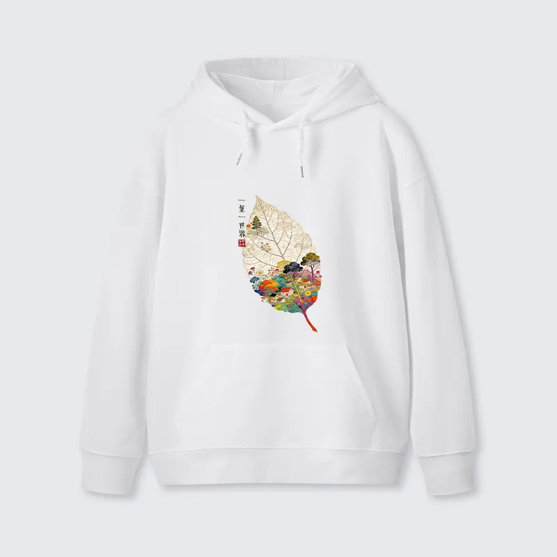 Tokyo-Tiger One Leaf Holds A Tiny Colorful World Classic Hoodie