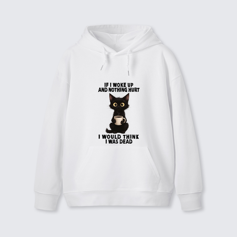 Tokyo-Tiger Funny Cute Black Cat And Coffee Meme Classic Hoodie