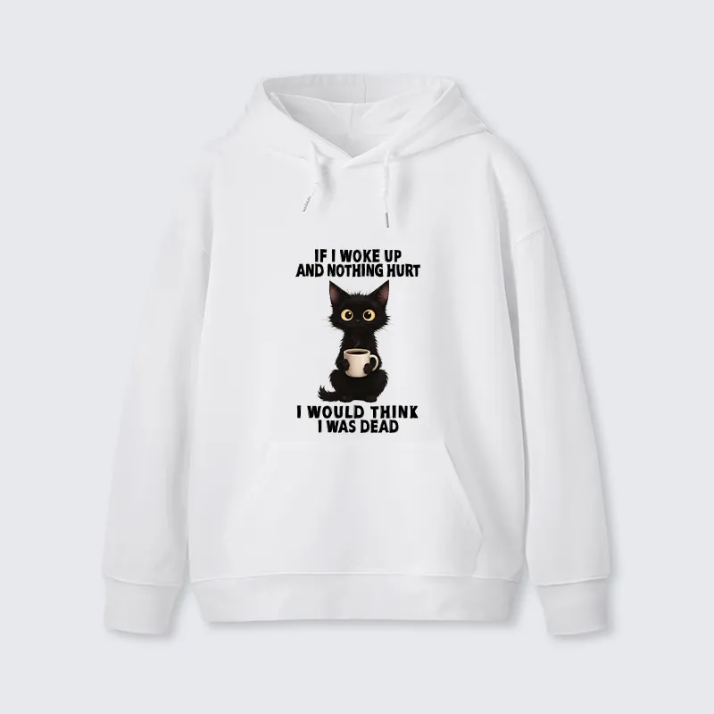 Tokyo-Tiger Funny Cute Black Cat And Coffee Meme Classic Hoodie