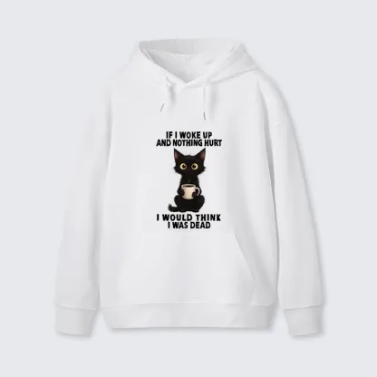 Tokyo-Tiger Funny Cute Black Cat And Coffee Meme Classic Hoodie