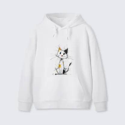 Tokyo-Tiger Minimal Splash Ink Cute Cat Classic Hoodie