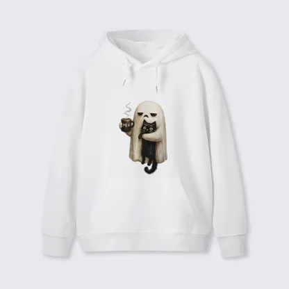 Tokyo-Tiger Ghost Cat Coffee Mood Classic Hoodie