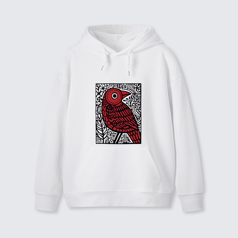 Tokyo-Tiger Retro Woodblock Bird Classic Hoodie