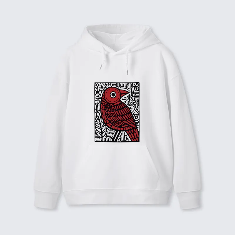 Tokyo-Tiger Retro Woodblock Bird Classic Hoodie