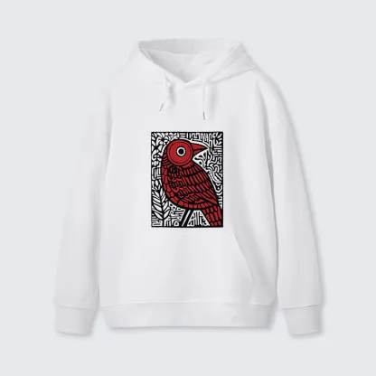 Tokyo-Tiger Retro Woodblock Bird Classic Hoodie