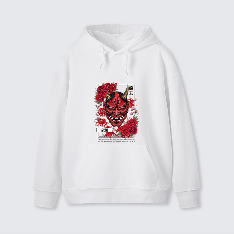 Tokyo-Tiger Cool Oni Floral Art Classic Hoodie
