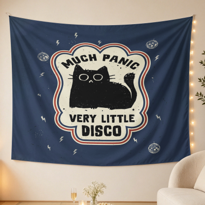 Tokyo-Tiger "Much Panic"Retro Tapestry
