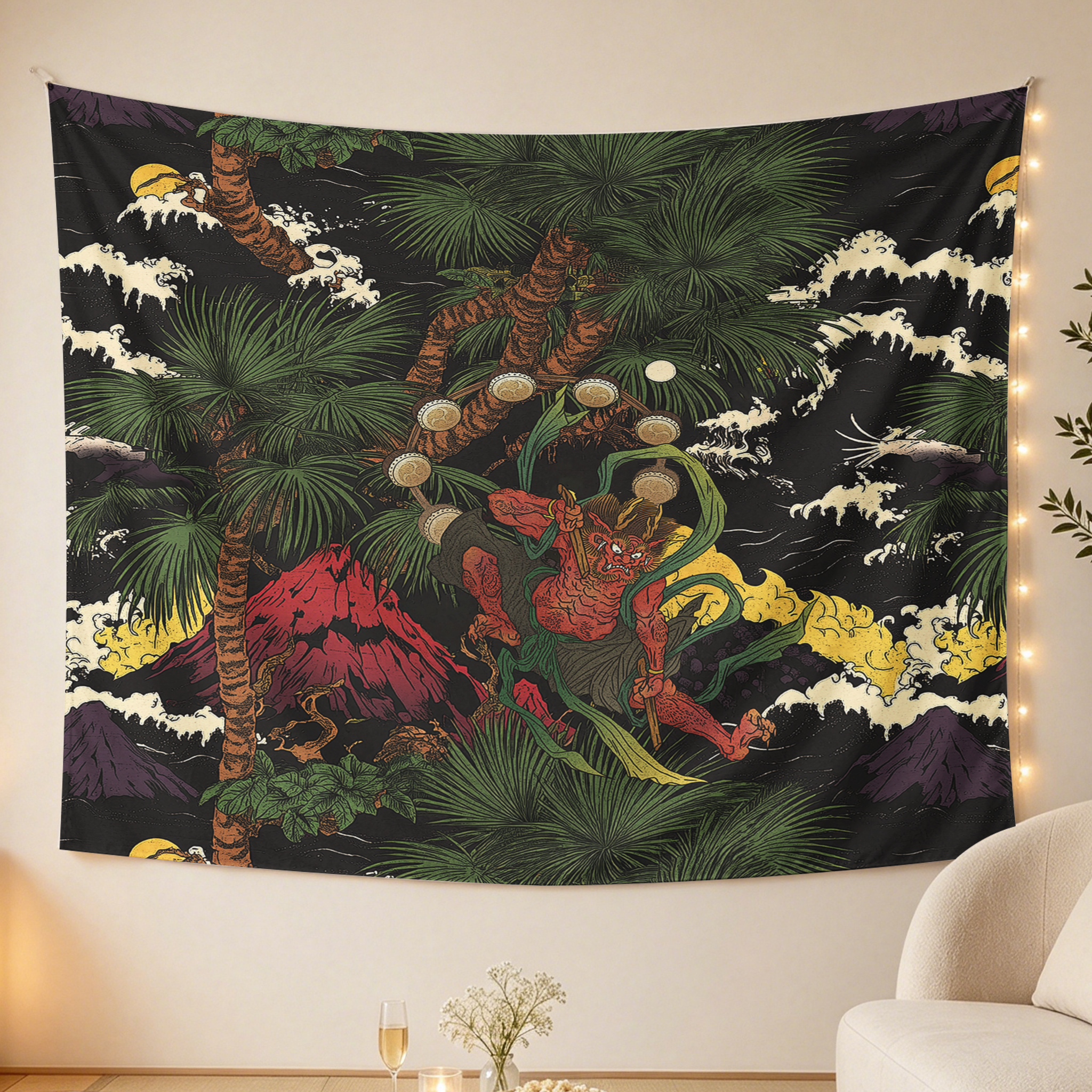 Tokyo-Tiger Japanese Yokai Tapestry
