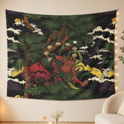 Tokyo-Tiger Japanese Yokai Tapestry