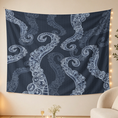 Tokyo-Tiger Octopus Tentacles Japanese Tapestry