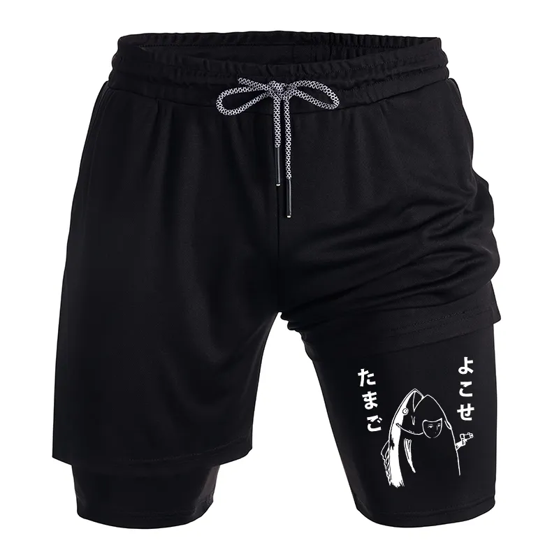 Tokyo-Tiger Give Me Egg Japanese Fish Training Shorts