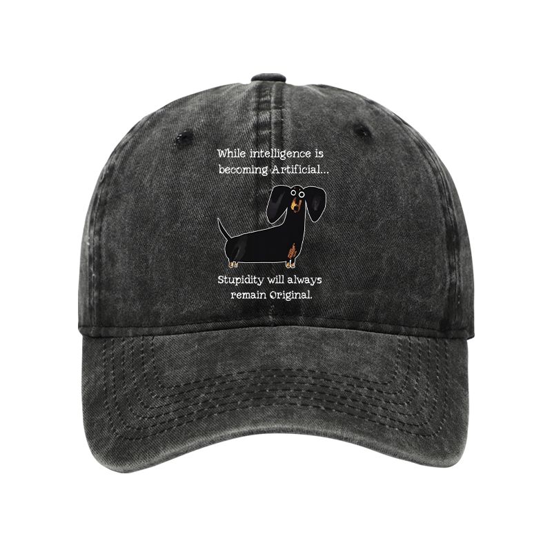 Tokyo-Tiger Dachshund Real Humor Funny Meme Washed Cap